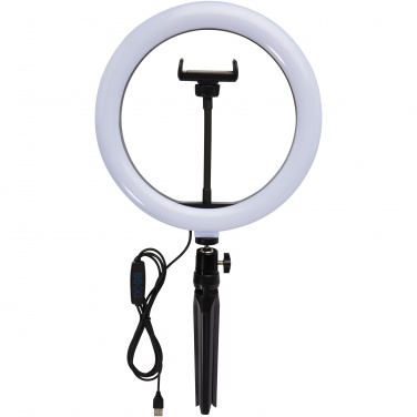 Logotrade promotional product image of: Studio ring light for selfies and vlogging with phone holder and tripod