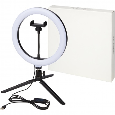 Logotrade promotional products photo of: Studio ring light for selfies and vlogging with phone holder and tripod