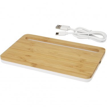 Logo trade promotional giveaways image of: Medake 10W bamboo wireless charger