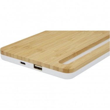 Logo trade promotional giveaways picture of: Medake 10W bamboo wireless charger