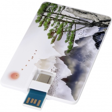 Logotrade promotional item image of: Duo slim 32GB USB drive with Type-C and USB-A 3.0