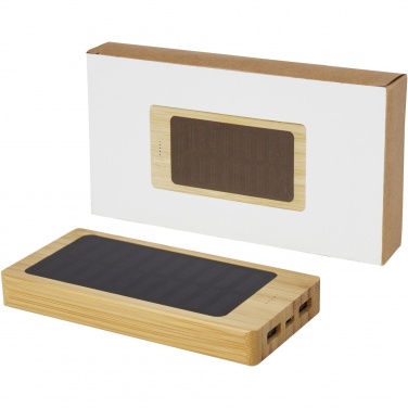 Logo trade promotional items picture of: Alata 8000 mAh bamboo solar power bank