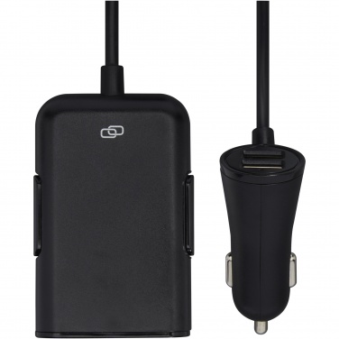 Logotrade promotional merchandise image of: Pilot dual car charger with QC 3.0 dual back seat extended charger