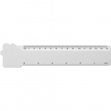 Logotrade promotional products photo of: Tait 15 cm house-shaped recycled plastic ruler