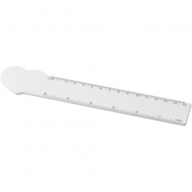 Logotrade advertising product image of: Tait 15 cm heart-shaped recycled plastic ruler