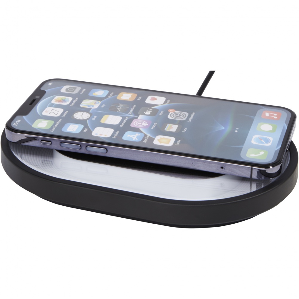 Logo trade promotional gift photo of: Ray wireless charging pad with RGB mood light