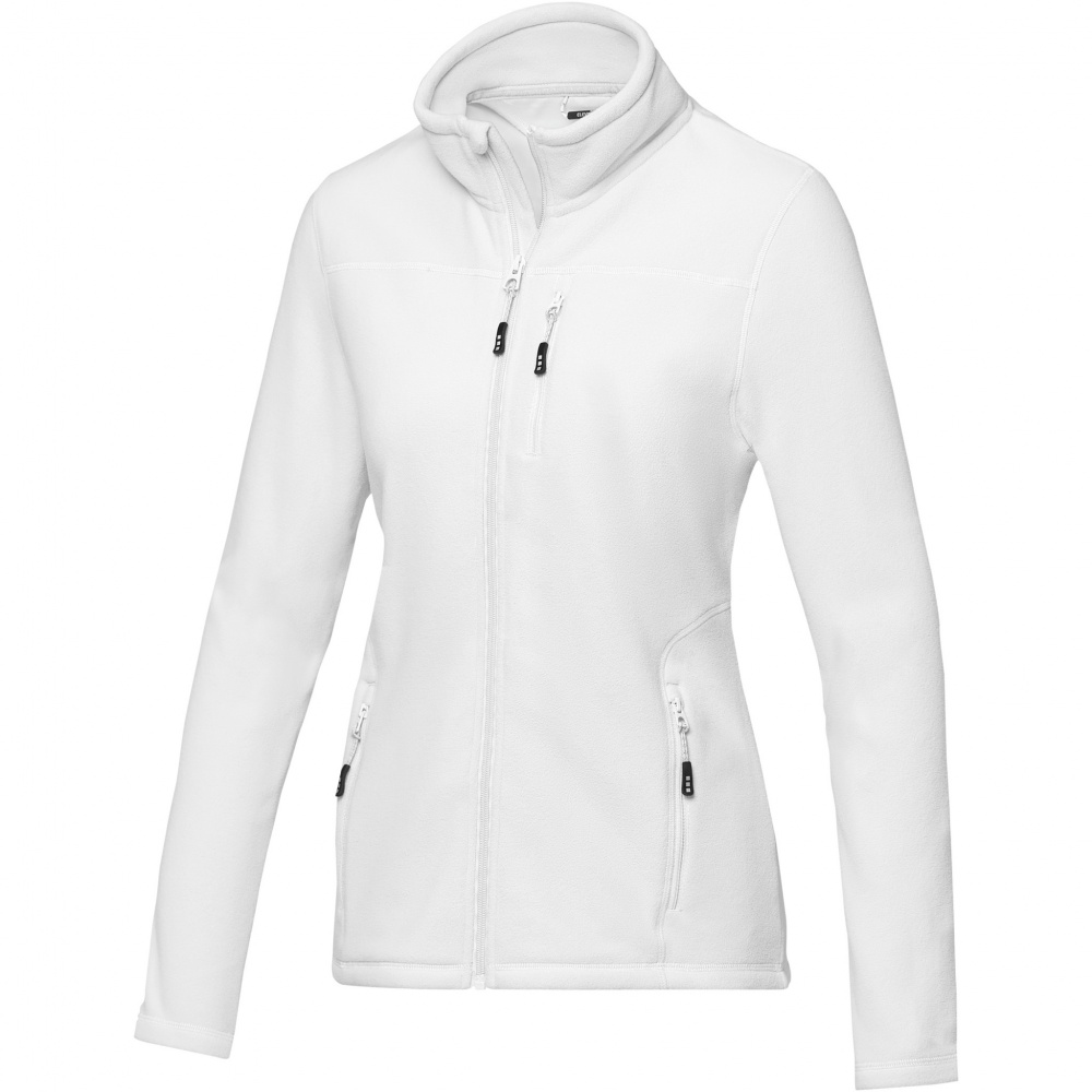 Logo trade promotional giveaways picture of: Amber women's GRS recycled full zip fleece jacket