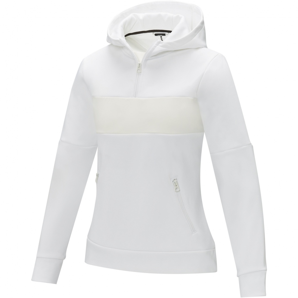 Logo trade promotional merchandise photo of: Sayan women's half zip anorak hooded sweater