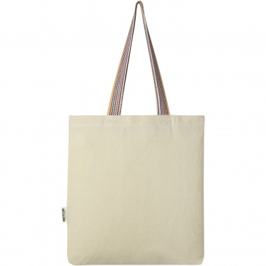 Logo trade advertising products image of: Rainbow 180 g/m² recycled cotton tote bag 5L