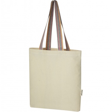 Logotrade corporate gift image of: Rainbow 180 g/m² recycled cotton tote bag 5L