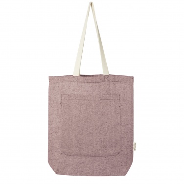 Logotrade advertising product image of: Pheebs 150 g/m² recycled cotton tote bag with front pocket 9L