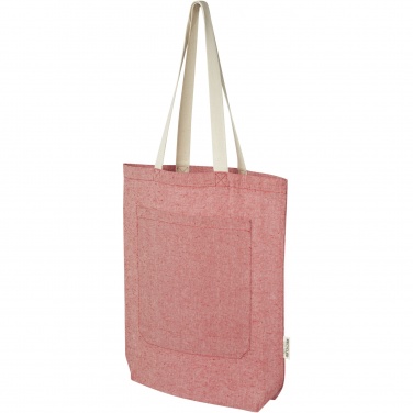 Logotrade business gift image of: Pheebs 150 g/m² recycled cotton tote bag with front pocket 9L