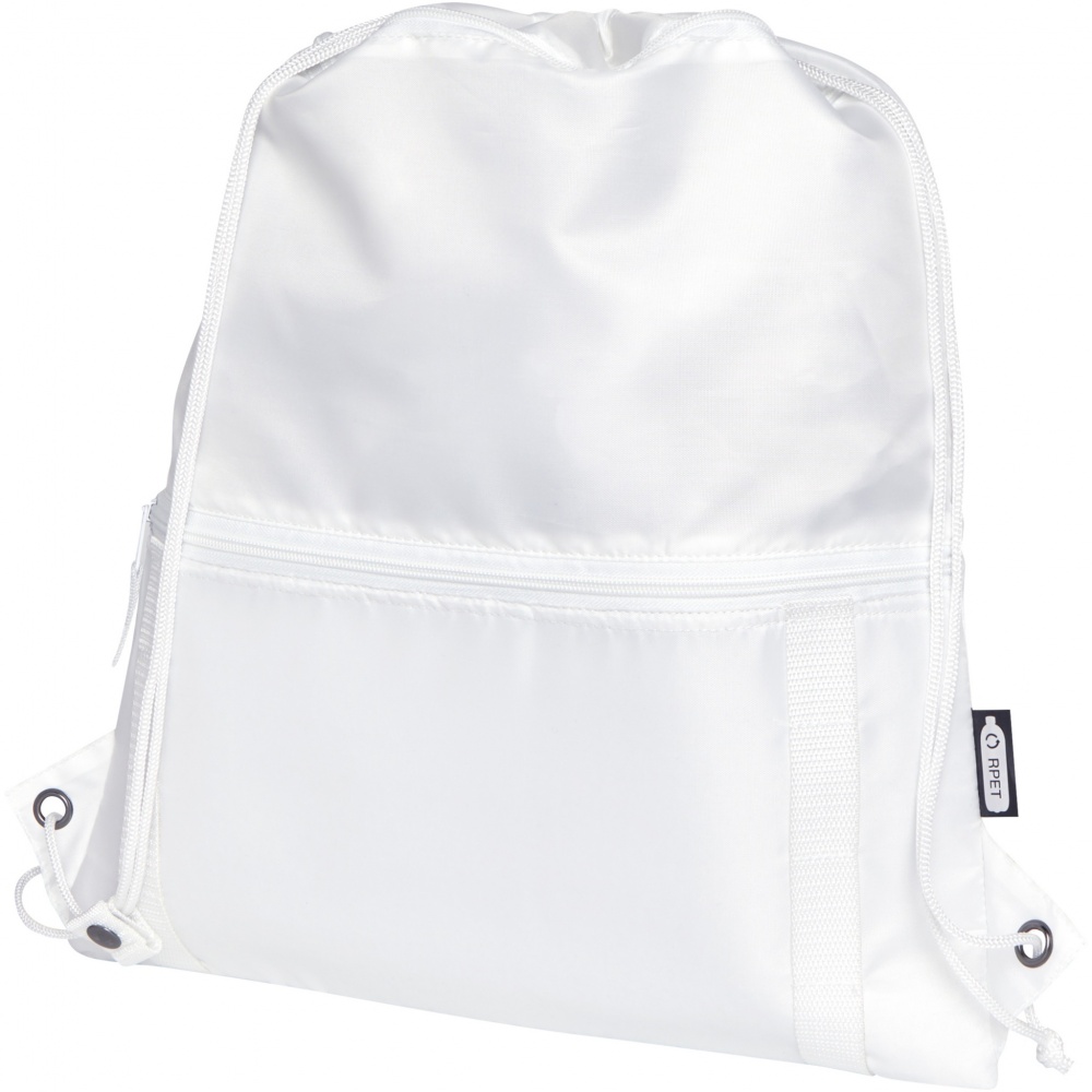 Logo trade promotional merchandise picture of: Adventure recycled insulated drawstring bag 9L