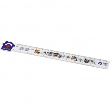 Logotrade promotional merchandise image of: Tait 30cm house-shaped recycled plastic ruler