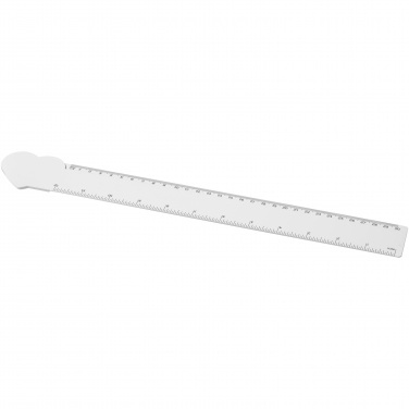 Logotrade promotional product image of: Tait 30cm heart-shaped recycled plastic ruler