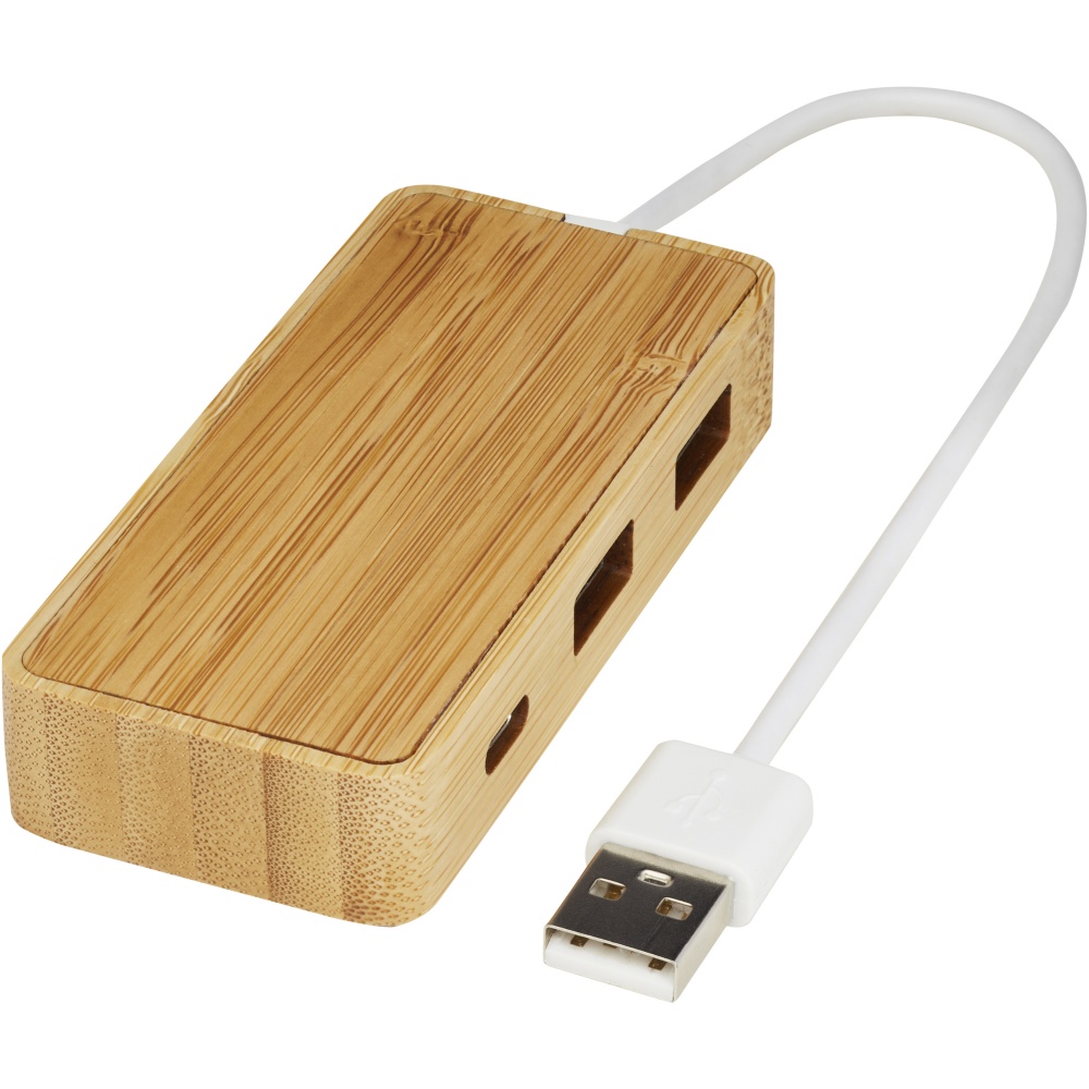 Logo trade promotional product photo of: Tapas bamboo USB hub