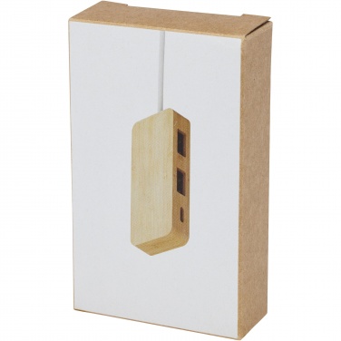 Logo trade promotional item photo of: Tapas bamboo USB hub