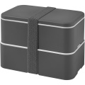 MIYO double layer lunch box, Grey / Grey / Grey