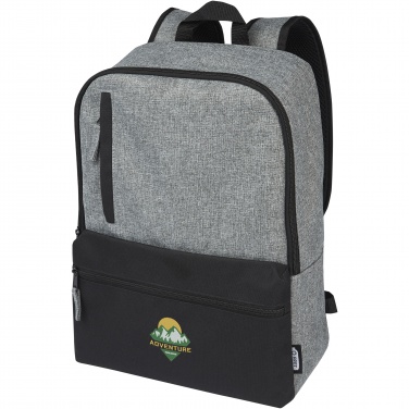 Logo trade promotional giveaway photo of: Reclaim 15" GRS recycled two-tone laptop backpack 14L