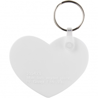 Logotrade promotional items photo of: Tait heart-shaped recycled keychain