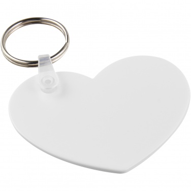 Logo trade business gift photo of: Tait heart-shaped recycled keychain