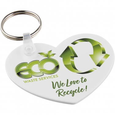 Logotrade corporate gift image of: Tait heart-shaped recycled keychain