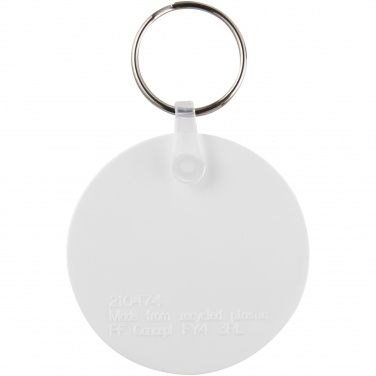 Logotrade promotional merchandise picture of: Tait circle-shaped recycled keychain