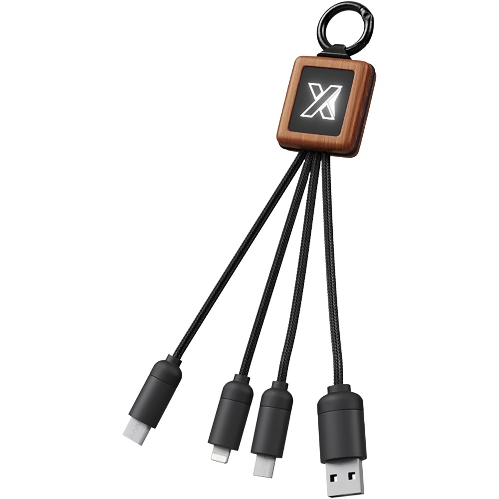 Logo trade promotional product photo of: SCX.design C19 wooden easy to use cable