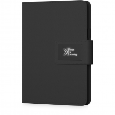 Logotrade corporate gift image of: SCX.design O16 A5 light-up notebook power bank