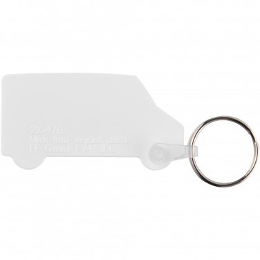 Logo trade promotional item photo of: Tait van-shaped recycled keychain