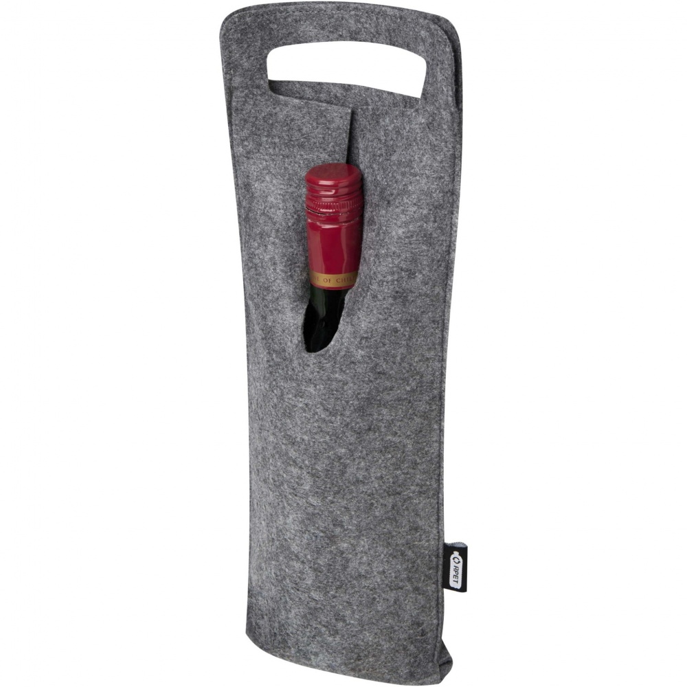 Logotrade promotional giveaway image of: Felta 75 cl GRS recycled felt wine bag