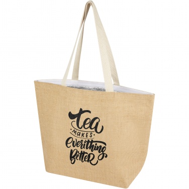 Logo trade promotional products picture of: Juta 300 g/m² jute cooler tote bag 12L