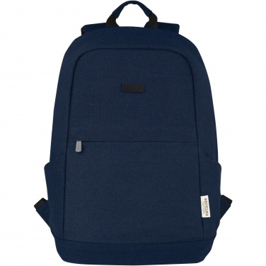 Logo trade corporate gifts image of: Joey 15.6" GRS recycled canvas anti-theft laptop backpack 18L