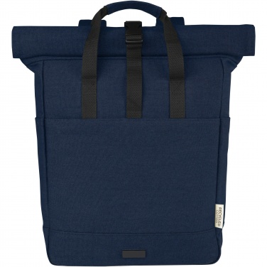 Logo trade business gift photo of: Joey 15” GRS recycled canvas rolltop laptop backpack 15L