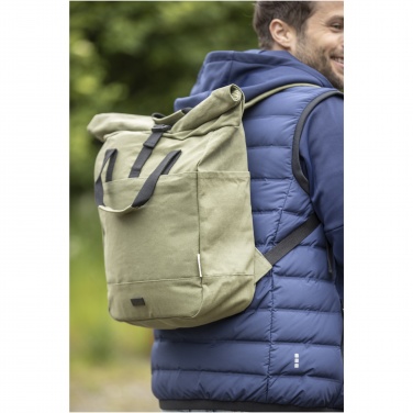 Logotrade promotional giveaway picture of: Joey 15” GRS recycled canvas rolltop laptop backpack 15L