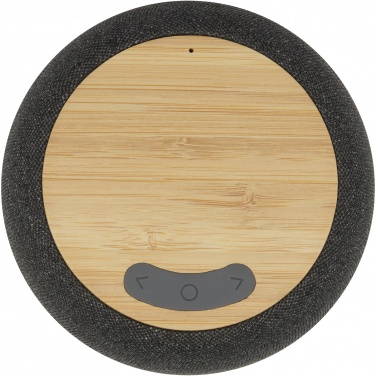 Logotrade promotional merchandise image of: Ecofiber bamboo/RPET Bluetooth® speaker and wireless charging pad