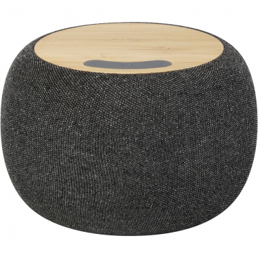 Logo trade promotional products image of: Ecofiber bamboo/RPET Bluetooth® speaker and wireless charging pad