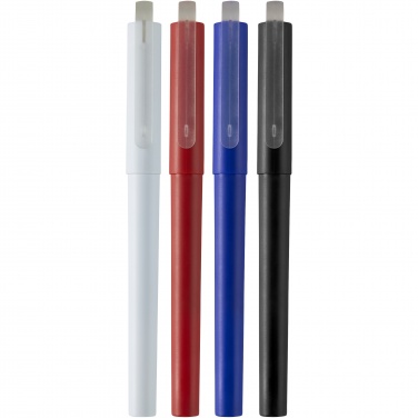 Logo trade promotional giveaway photo of: Mauna recycled PET gel rollerball pen