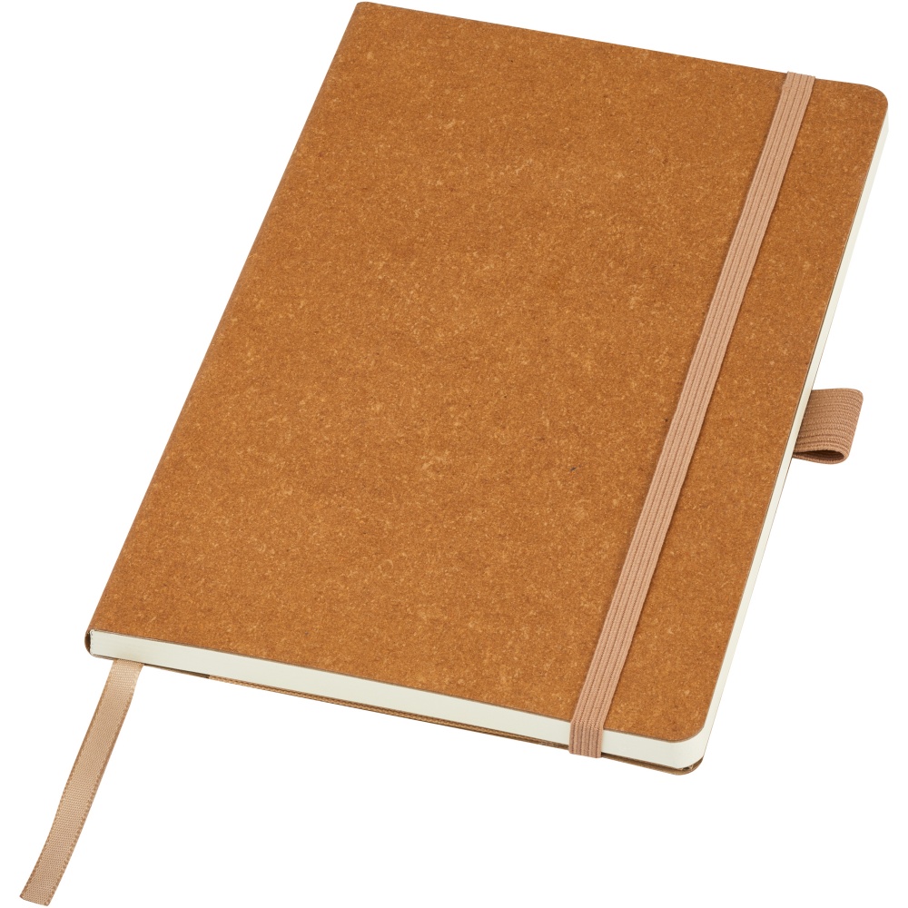 Logo trade corporate gifts image of: Kilau recycled leather notebook 