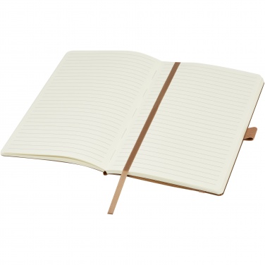 Logo trade corporate gifts image of: Kilau recycled leather notebook 