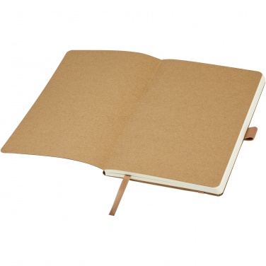 Logo trade promotional giveaways image of: Kilau recycled leather notebook 