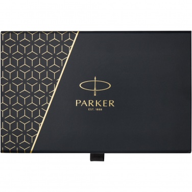 Logo trade promotional products picture of: Parker IM achromatic ballpoint and rollerball pen set with gift box