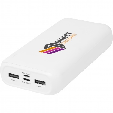 Logo trade corporate gifts image of: Electro 20.000 mAh recycled plastic power bank 