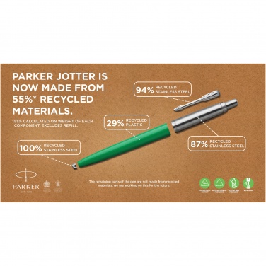 Logo trade business gifts image of: Parker Jotter Recycled ballpoint pen