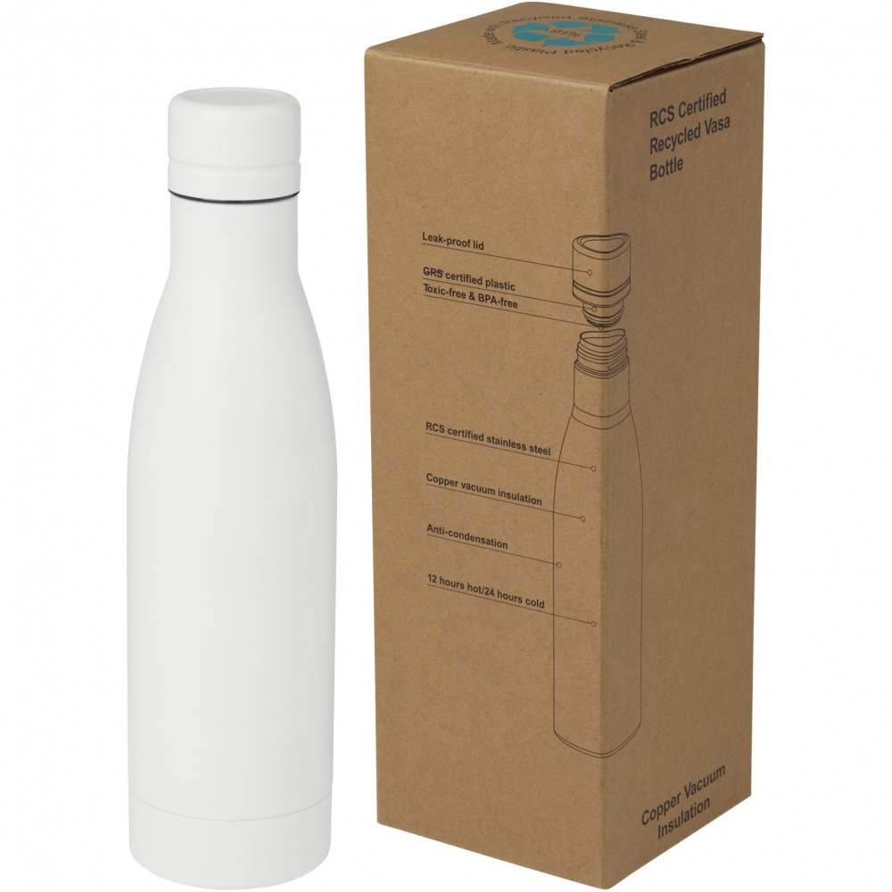 Logotrade business gift image of: Vasa 500 ml RCS certified recycled stainless steel copper vacuum insulated bottle