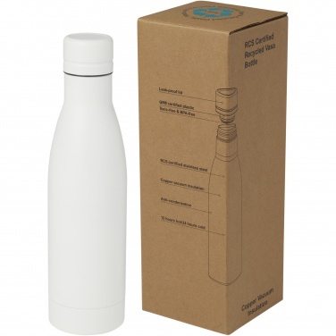 Logo trade corporate gifts image of: Vasa 500 ml RCS certified recycled stainless steel copper vacuum insulated bottle