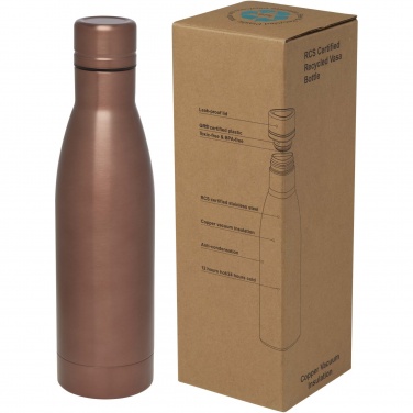 Logo trade promotional items image of: Vasa 500 ml RCS certified recycled stainless steel copper vacuum insulated bottle