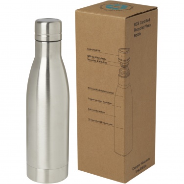 Logo trade promotional merchandise photo of: Vasa 500 ml RCS certified recycled stainless steel copper vacuum insulated bottle