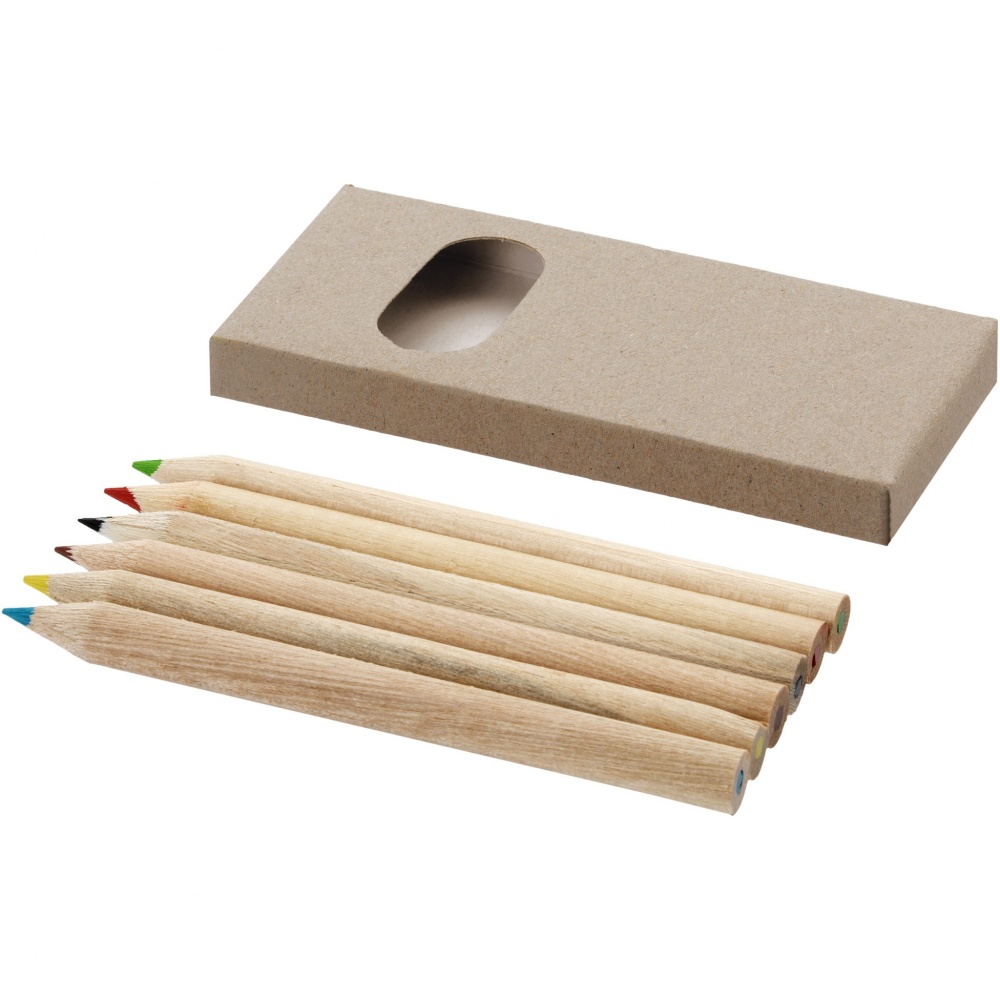 Logo trade promotional gifts image of: Artemaa 6-piece pencil colouring set