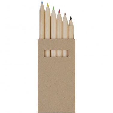 Logo trade promotional merchandise picture of: Artemaa 6-piece pencil colouring set